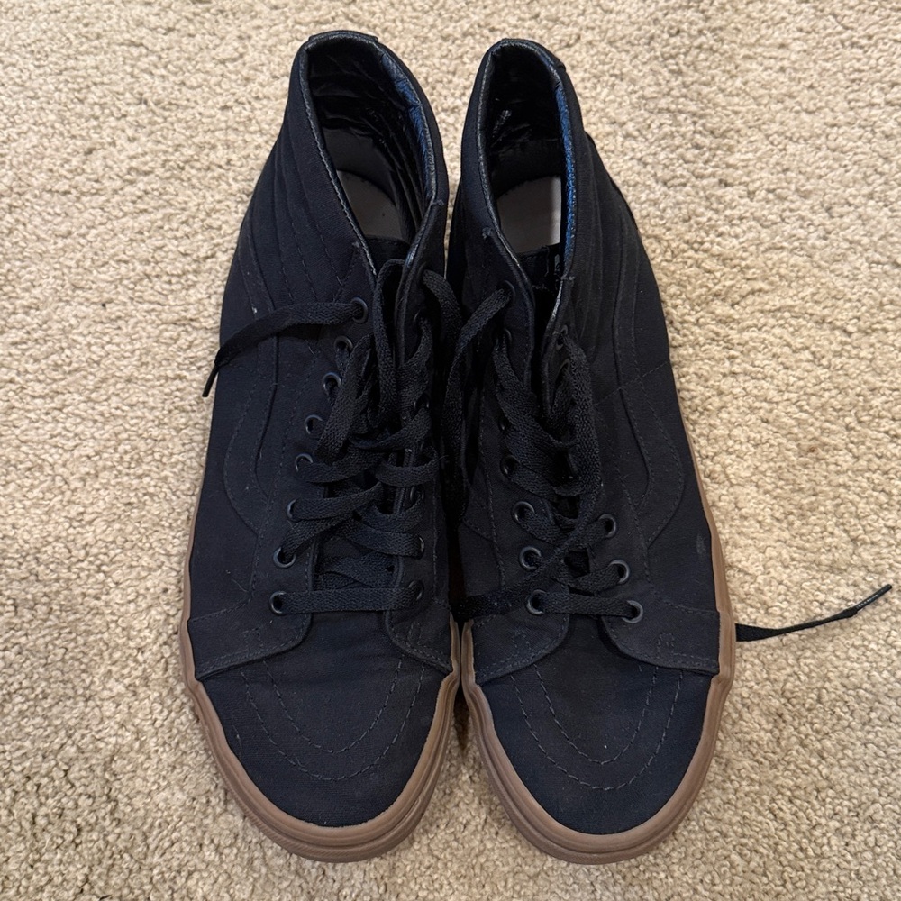Vans Sk8-Hi Reissue Black and Gum Sneakers - Picture 3 of 5